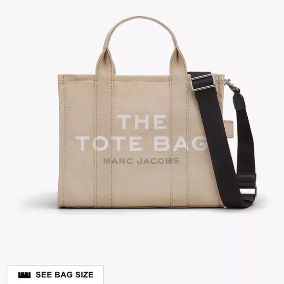 Marc Jacobs Beige Tote Bag with Black Strap - Picture 1 of 6
